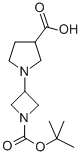 1-(1-TERT-BUTOXYCARBONYL-AZETIDIN-3-YL)-PYRROLIDINE-3-CARBOXYLIC ACID Structure