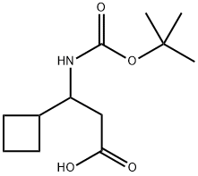 3-TERT-BUTOXYCARBONYLAMINO-3-CYCLOBUTYL-PROPIONIC ACID Structure