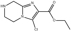 ETHYL 3-CHLORO-5,6,7,8-TETRAHYDROIMIDAZO[1,2-A]PYRAZINE-2-CARBOXYLATE 구조식 이미지