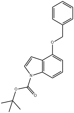 tert-butyl 4-(benzyloxy)-1H-indole-1-carboxylate 구조식 이미지