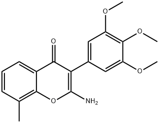 2-amino-8-methyl-3-(3,4,5-trimethoxyphenyl)chromone Structure