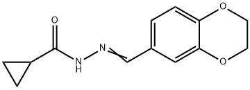 Cyclopropanecarboxylic  acid,  2-[(2,3-dihydro-1,4-benzodioxin-6-yl)methylene]hydrazide Structure