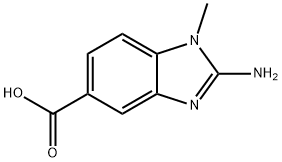 5-Benzimidazolecarboxylicacid,2-amino-1-methyl- Structure