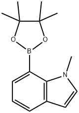 1H-INDOLE, 1-METHYL-7-(4,4,5,5-TETRAMETHYL-1,3,2-DIOXABOROLAN-2-YL)- Structure