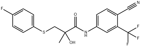 N-[4-Cyano-3-(trifluoromethyl)phenyl]-3-[(4-fluorophenyl)thio]-2-hydroxy-2-methylpropionamide Structure