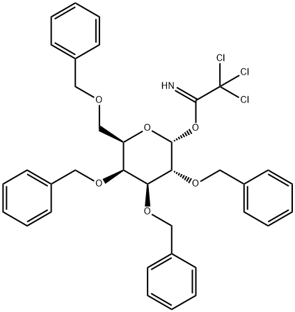 O-(2,3,4,6-TETRA-O-BENZYL-ALPHA-D-GALACTOPYRANOSYL)TRICHLOROACETIMIDATE Structure