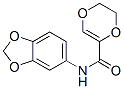 1,4-Dioxin-2-carboxamide,  N-1,3-benzodioxol-5-yl-5,6-dihydro- Structure
