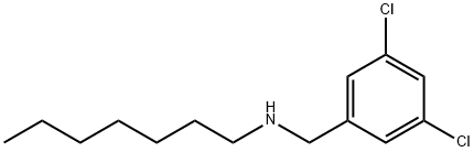 N-(3,5-Dichlorobenzyl)-1-heptanamine 구조식 이미지