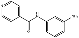 N-(3-아미노페닐)-4-피리딘카르복사미드 구조식 이미지