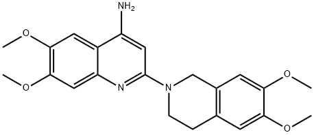 2-(6,7-dimethoxy-3,4-dihydro-1H-isoquinolin-2-yl)-6,7-dimethoxy-quinolin-4-amine 구조식 이미지