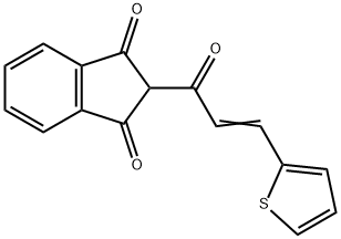 2-[(E)-3-(2-thienyl)-2-propenoyl]-1H-indene-1,3(2H)-dione Structure