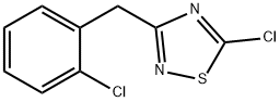 5-Chloro-3-[(2-chlorophenyl)methyl]-1,2,4-thiadiazole, 1-Chloro-2-[(5-chloro-1,2,4-thiadiazol-3-yl)methyl]benzene 구조식 이미지