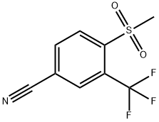 5-Cyano-2-(methylsulphonyl)benzotrifluoride Structure