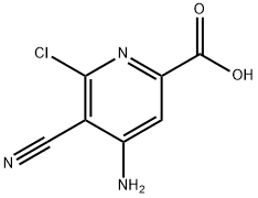 2-Pyridinecarboxylic acid, 4-aMino-6-chloro-5-cyano- Structure