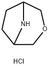 3-OXA-8-AZABICYCLO[3.2.1]OCTANE, HYDROCHLORIDE (1:1) 구조식 이미지