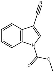 3-cyano-1-methoxycarbonylindole Structure