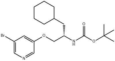 [2-(5-BroMo-pyridin-3-yloxy)-1-cyclohexylMethyl-ethyl]-carbaMic acid tert-butyl ester Structure