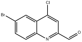 6-BROMO-4-CHLOROQUINOLINE-2-CARBOXALDEHYDE 구조식 이미지