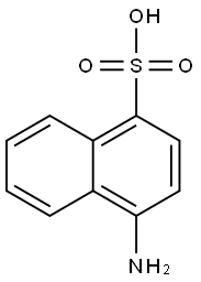 1-Naphthalenesulfonic acid, 4-amino-, coupled with diazotized 2-(4-aminophenyl)-1H-benzimidazol-5-amine and 6-hydroxy-2-naphthalenesulfonic acid monosodium salt, sodium salt  Structure