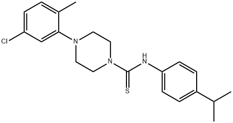 4-(5-chloro-2-methylphenyl)-N-(4-isopropylphenyl)tetrahydro-1(2H)-pyrazinecarbothioamide 구조식 이미지