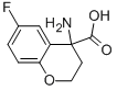 4-아미노-6-플루오로크로만-4-카르복실산 구조식 이미지