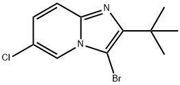 3-BROMO-2-TERT-BUTYL-6-CHLORO-IMIDAZO[1,2-A]피리딘 구조식 이미지