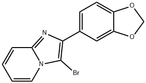 2-BENZO[1,3]DIOXOL-5-YL-3-BROMO-IMIDAZO[1,2-A]PYRIDINE 구조식 이미지