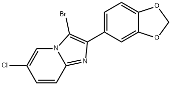 2-BENZO[1,3]DIOXOL-5-YL-3-BROMO-6-CHLORO-IMIDAZO[1,2-A]PYRIDINE Structure