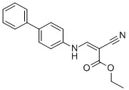 3-(비페닐-4-일라미노)-2-시아노-아크릴산에틸에스테르 구조식 이미지