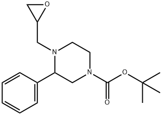 4-OXIRANYLMETHYL-3-PHENYL-PIPERAZINE-1-CARBOXYLIC ACID TERT-BUTYL ESTER Structure