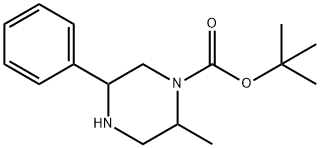 2-METHYL-5-PHENYL-PIPERAZINE-1-CARBOXYLIC ACID TERT-BUTYL ESTER 구조식 이미지