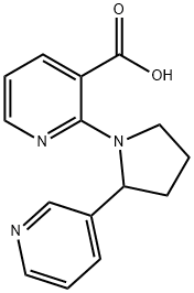 2-(2-PYRIDIN-3-YL-PYRROLIDIN-1-YL)-NICOTINIC ACID 구조식 이미지