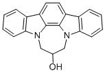 3,14-DIHYDRO-13-HYDROXY-12H-DIINDOLO[1,2,3-EF:3',2',1'-JK][1,5]-BENZODIAZEPINE 구조식 이미지