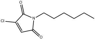 1H-Pyrrole-2,5-dione, 3-chloro-1-hexyl- 구조식 이미지