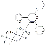 5-(4-CHLORO-1,1,2,2,3,3,4,4-OCTAFLUOROBUTYLSULFONYL)-4-(FURAN-2-YL)-2-ISOBUTOXY-6-PHENYL-3,4-DIHYDRO-2H-PYRAN 구조식 이미지