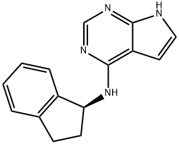 N-[(1S)-2,3-dihydro-1H-inden-1-yl]-1H-pyrrolo[2,3-d]pyriMidin-4-aMine 구조식 이미지