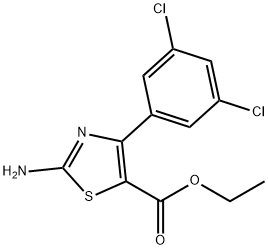 ETHYL 2-AMINO-3,5-DICHLOROPHENYL THIAZOLE-5-CARBOXYLATE 구조식 이미지