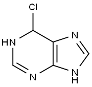 1H-퓨린,6-클로로-6,9-디하이드로- 구조식 이미지