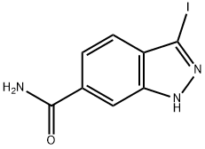1H-인다졸-6-카르복사미드,3-요오도- 구조식 이미지