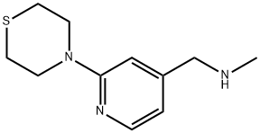 4-[(메틸아미노)메틸]-2-(티오모르폴린-4-일)피리딘 구조식 이미지