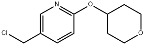 5-(Chloromethyl)-2-(tetrahydro-2H-pyran-4-yloxy)pyridine 97% 구조식 이미지