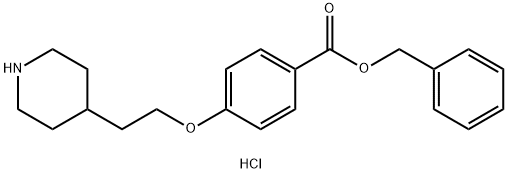 Benzyl 4-[2-(4-piperidinyl)ethoxy]benzoatehydrochloride Structure