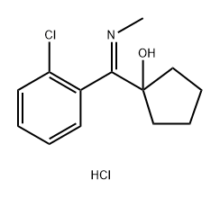 1-[(2-클로로페닐)-N-(메틸이미노)메틸]사이클로펜탄올염산염 구조식 이미지