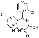 Lorazepam-13C2,15N Structure