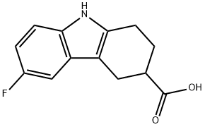 6-FLUORO-2,3,4,9-TETRAHYDRO-1H-CARBAZOLE-3-CARBOXYLIC ACID 구조식 이미지
