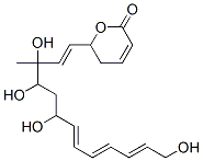 5,6-Dihydro-6-(3,4,6,13-tetrahydroxy-3-methyl-1,7,9,11-tridecatetrenyl)-2H-pyran-2-one Structure