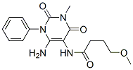 Butanamide,  N-(6-amino-1,2,3,4-tetrahydro-3-methyl-2,4-dioxo-1-phenyl-5-pyrimidinyl)-4-methoxy- Structure