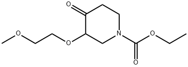 1-Piperidinecarboxylic  acid,  3-(2-methoxyethoxy)-4-oxo-,  ethyl  ester Structure