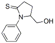 2-Pyrrolidinethione,  5-(hydroxymethyl)-1-phenyl- Structure