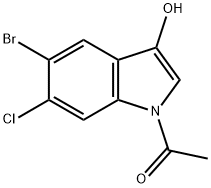 N-ACETYL-5-BROMO-6-CHLORO-3-HYDROXYINDOLE Structure